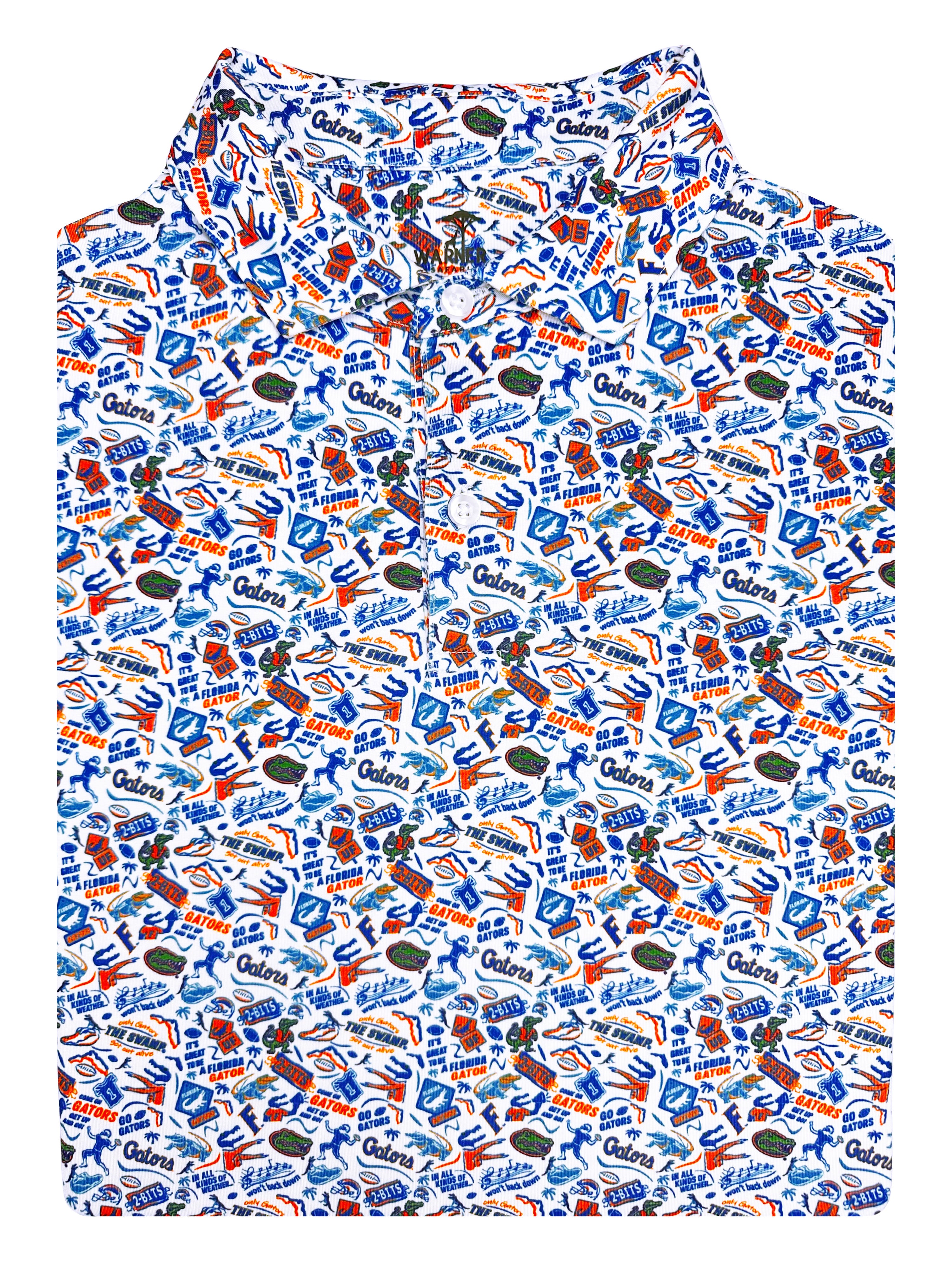 The UF Gator Gameday Print Polo - White